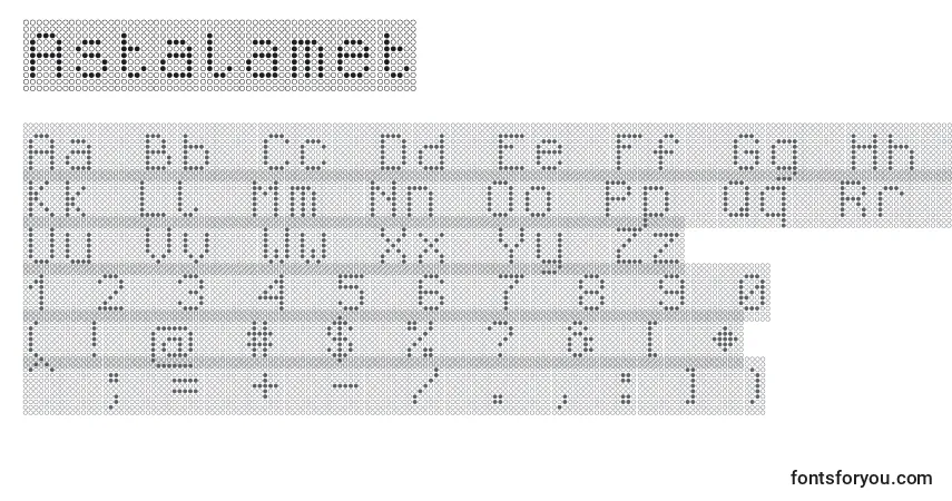 Шрифт Astalamet – алфавит, цифры, специальные символы