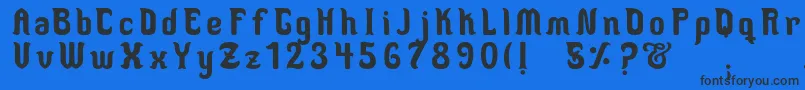 MedusaScript Font – Black Fonts on Blue Background