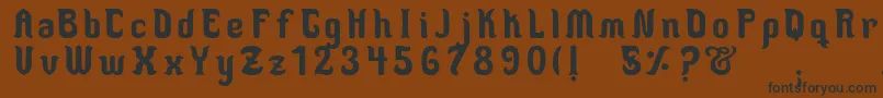 MedusaScript-Schriftart – Schwarze Schriften auf braunem Hintergrund