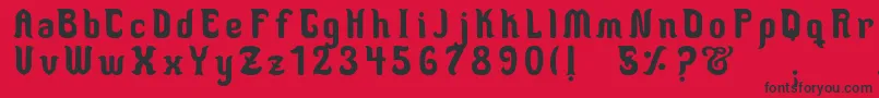 MedusaScript Font – Black Fonts on Red Background