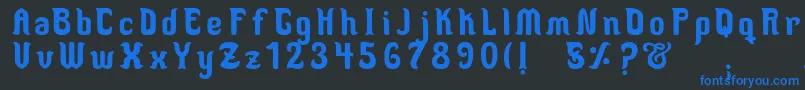 MedusaScript Font – Blue Fonts on Black Background