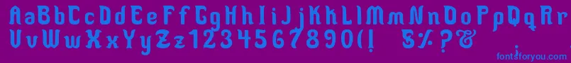 MedusaScript Font – Blue Fonts on Purple Background