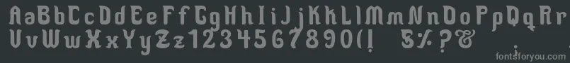 MedusaScript Font – Gray Fonts on Black Background