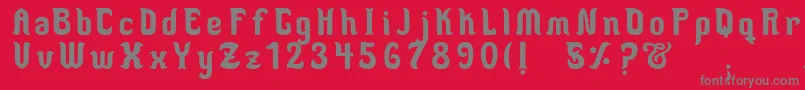 MedusaScript Font – Gray Fonts on Red Background