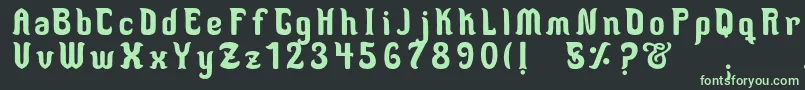MedusaScript Font – Green Fonts on Black Background