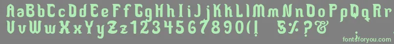 MedusaScript Font – Green Fonts on Gray Background
