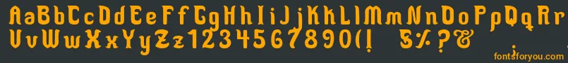 フォントMedusaScript – 黒い背景にオレンジの文字