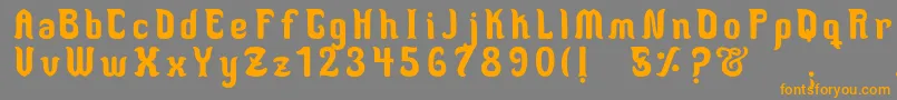 MedusaScript Font – Orange Fonts on Gray Background