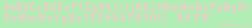 MedusaScript Font – Pink Fonts on Green Background