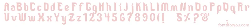 MedusaScript-Schriftart – Rosa Schriften auf weißem Hintergrund