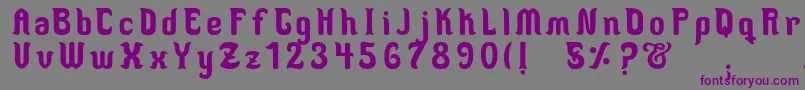 MedusaScript-fontti – violetit fontit harmaalla taustalla