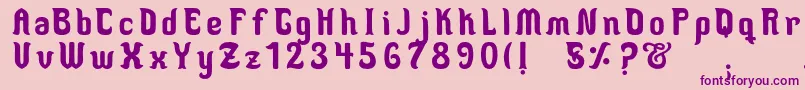 MedusaScript-Schriftart – Violette Schriften auf rosa Hintergrund