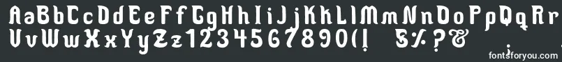 フォントMedusaScript – 黒い背景に白い文字