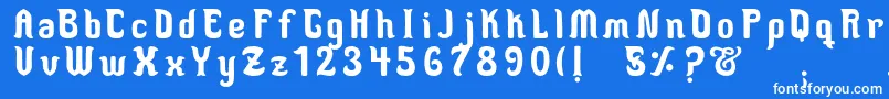 MedusaScript Font – White Fonts on Blue Background