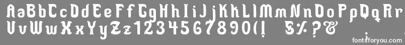 フォントMedusaScript – 灰色の背景に白い文字