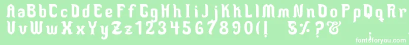 MedusaScript Font – White Fonts on Green Background