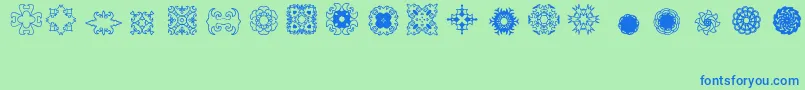 Ladoodles2 Font – Blue Fonts on Green Background