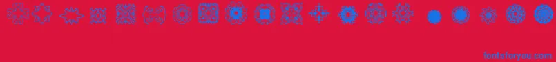 Ladoodles2 Font – Blue Fonts on Red Background