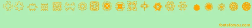 Ladoodles2 Font – Orange Fonts on Green Background