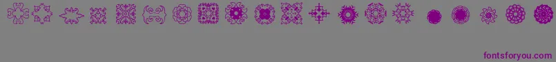 Ladoodles2-fontti – violetit fontit harmaalla taustalla