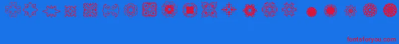 Ladoodles2 Font – Red Fonts on Blue Background