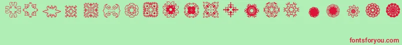 Ladoodles2 Font – Red Fonts on Green Background