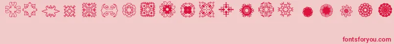 fuente Ladoodles2 – Fuentes Rojas Sobre Fondo Rosa