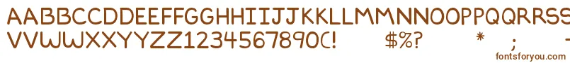 Dilbertfont2-fontti – ruskeat fontit valkoisella taustalla