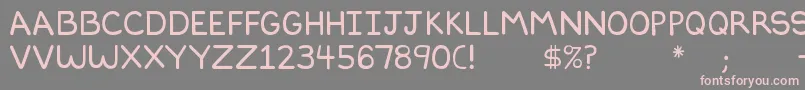 Dilbertfont2 Font – Pink Fonts on Gray Background