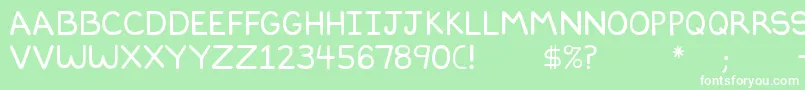 フォントDilbertfont2 – 緑の背景に白い文字