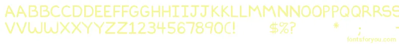 Dilbertfont2-Schriftart – Gelbe Schriften