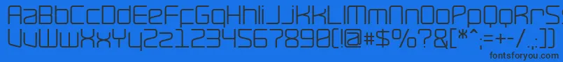 Шрифт Ravepps – чёрные шрифты на синем фоне