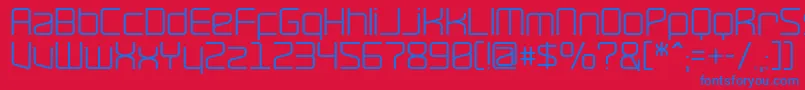 フォントRavepps – 赤い背景に青い文字