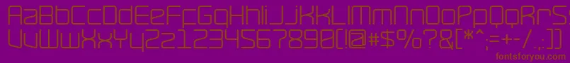 Ravepps-fontti – ruskeat fontit violetilla taustalla