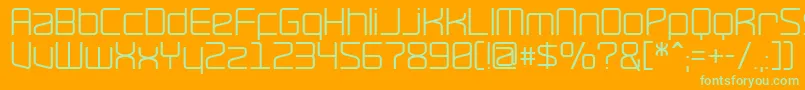 Ravepps Font – Green Fonts on Orange Background