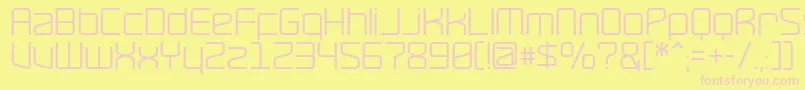 Ravepps-fontti – vaaleanpunaiset fontit keltaisella taustalla
