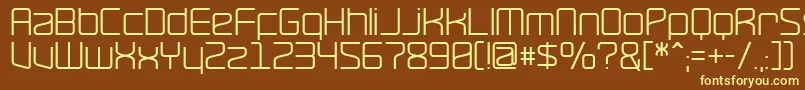 Ravepps-fontti – keltaiset fontit ruskealla taustalla