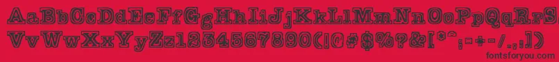 Typeb-Schriftart – Schwarze Schriften auf rotem Hintergrund