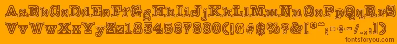 Typeb Font – Brown Fonts on Orange Background