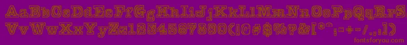 Typeb Font – Brown Fonts on Purple Background