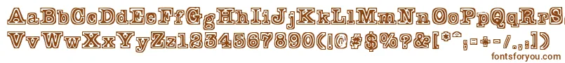 Typeb Font – Brown Fonts on White Background