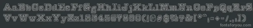 Typeb Font – Gray Fonts on Black Background