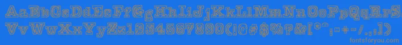 Typeb Font – Gray Fonts on Blue Background