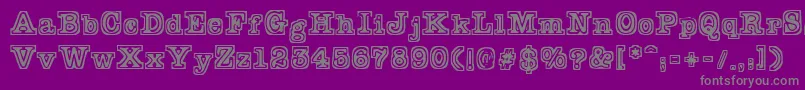 Czcionka Typeb – szare czcionki na fioletowym tle