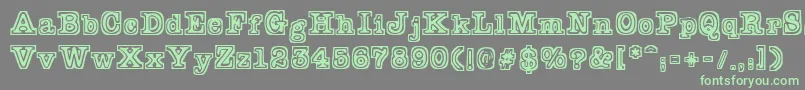 Typeb-Schriftart – Grüne Schriften auf grauem Hintergrund