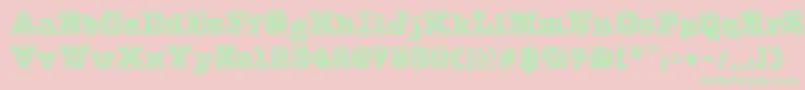 Typeb-Schriftart – Grüne Schriften auf rosa Hintergrund
