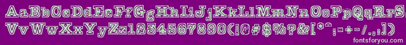 Шрифт Typeb – зелёные шрифты на фиолетовом фоне