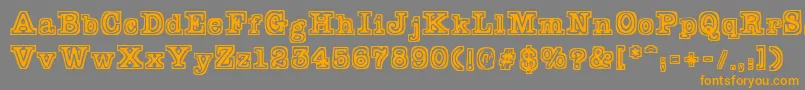 Fonte Typeb – fontes laranjas em um fundo cinza