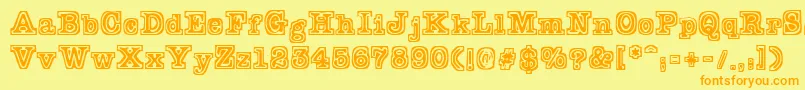 Шрифт Typeb – оранжевые шрифты на жёлтом фоне