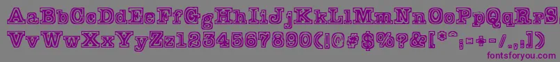 Fonte Typeb – fontes roxas em um fundo cinza